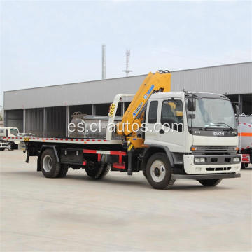 Isuzu 4x2 8 toneladas de camión de restricciones de bandeja de inclinación con 6 toneladas de grúa